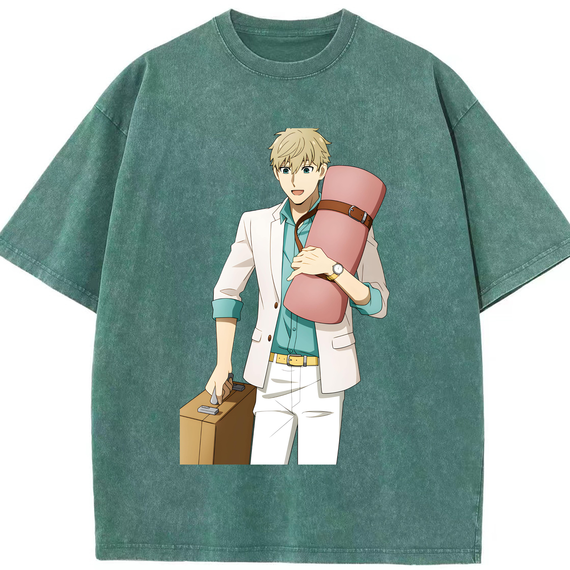 （画像用） SPY×FAMILY间谍家家酒 綿100% ヴィンテージ風 半袖Tシャツ（フロントプリント）
